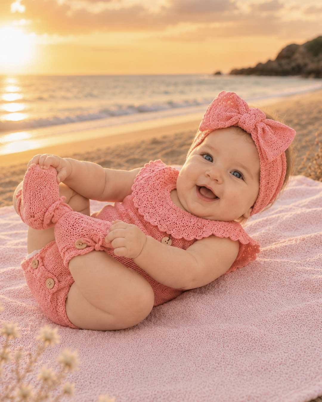 Peto Volante Verano Coral - Pangasa Baby