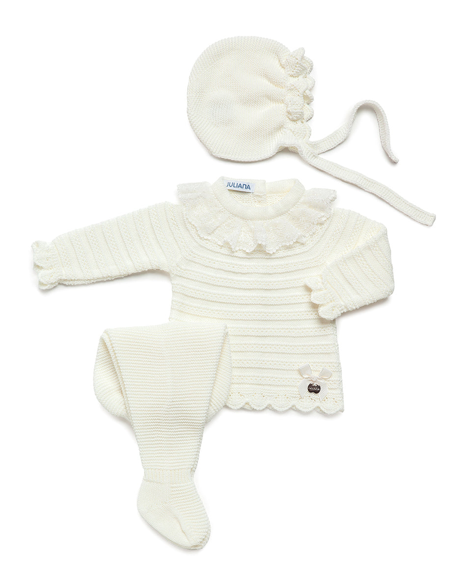 Primera Puesta Puntilla Crudo - Colección Dulzura Juliana