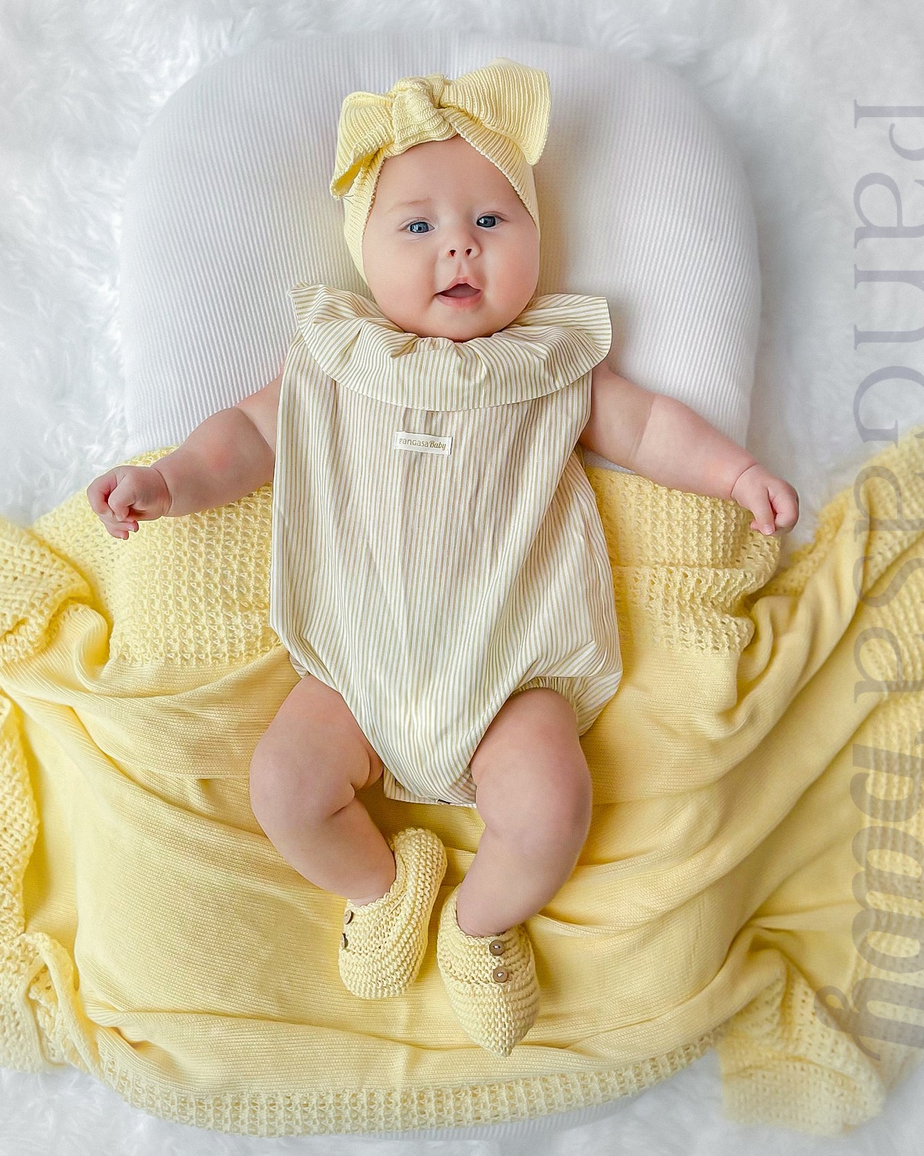 Pelele Tela Rayas Amarillo Familia Sweet Lemon - Pangasa Baby