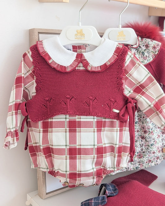 Pelele Tela Cherry Granate - Cherry Collection Pangasa Baby