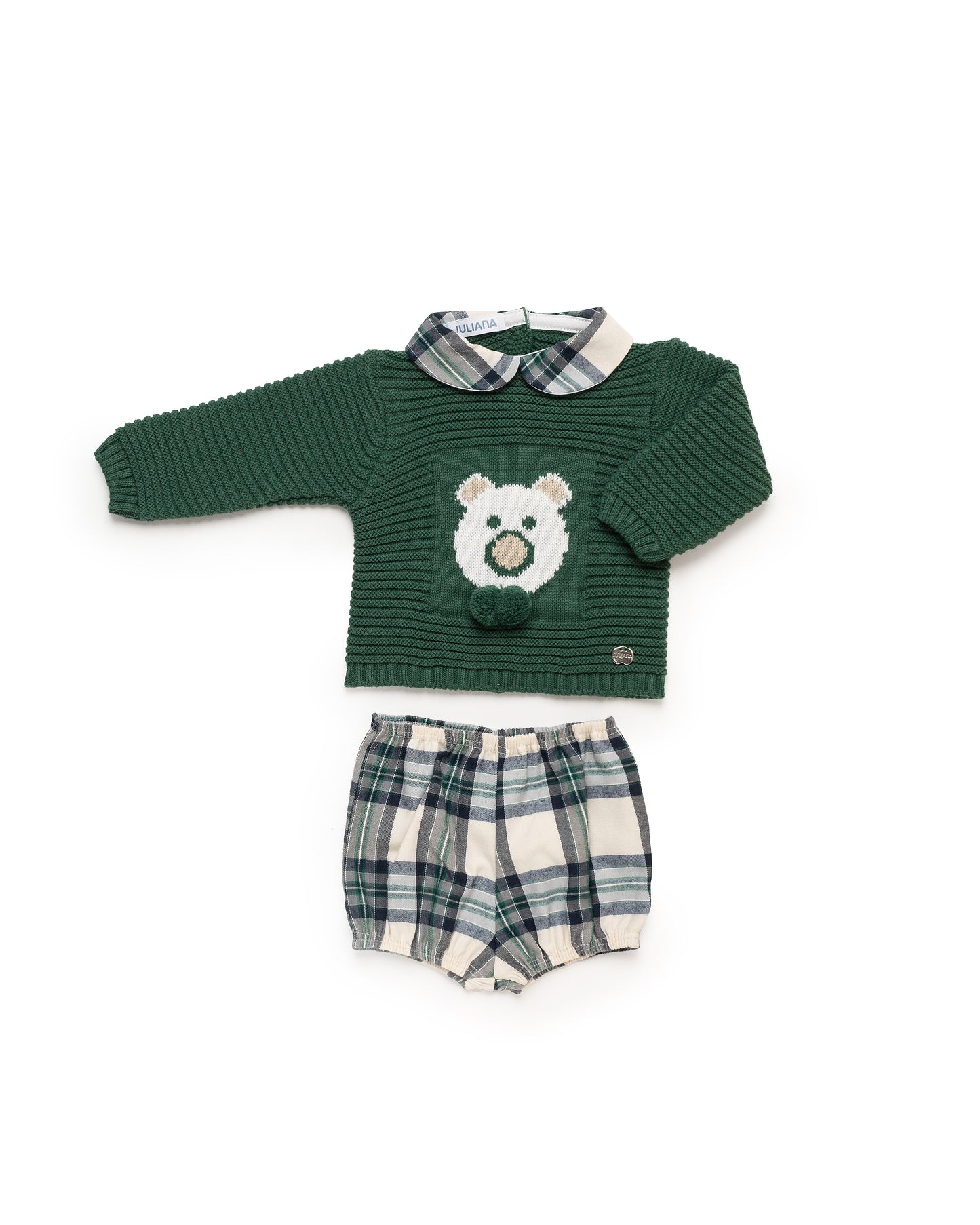Conjunto Pantalon Osito Verde Musgo 25589 - Colección Sinfonia de Juliana