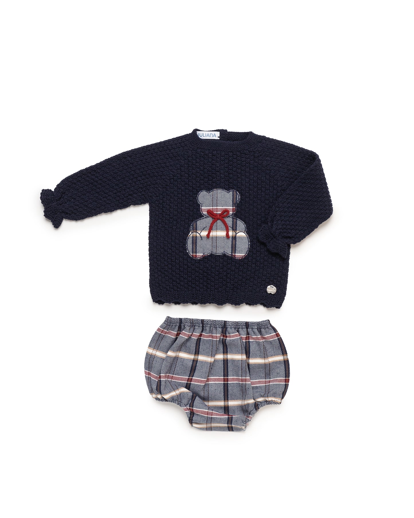 Conjunto Bebé Niño Braga Cuadros Oso Marino 25594 - Colección Armonia de Juliana