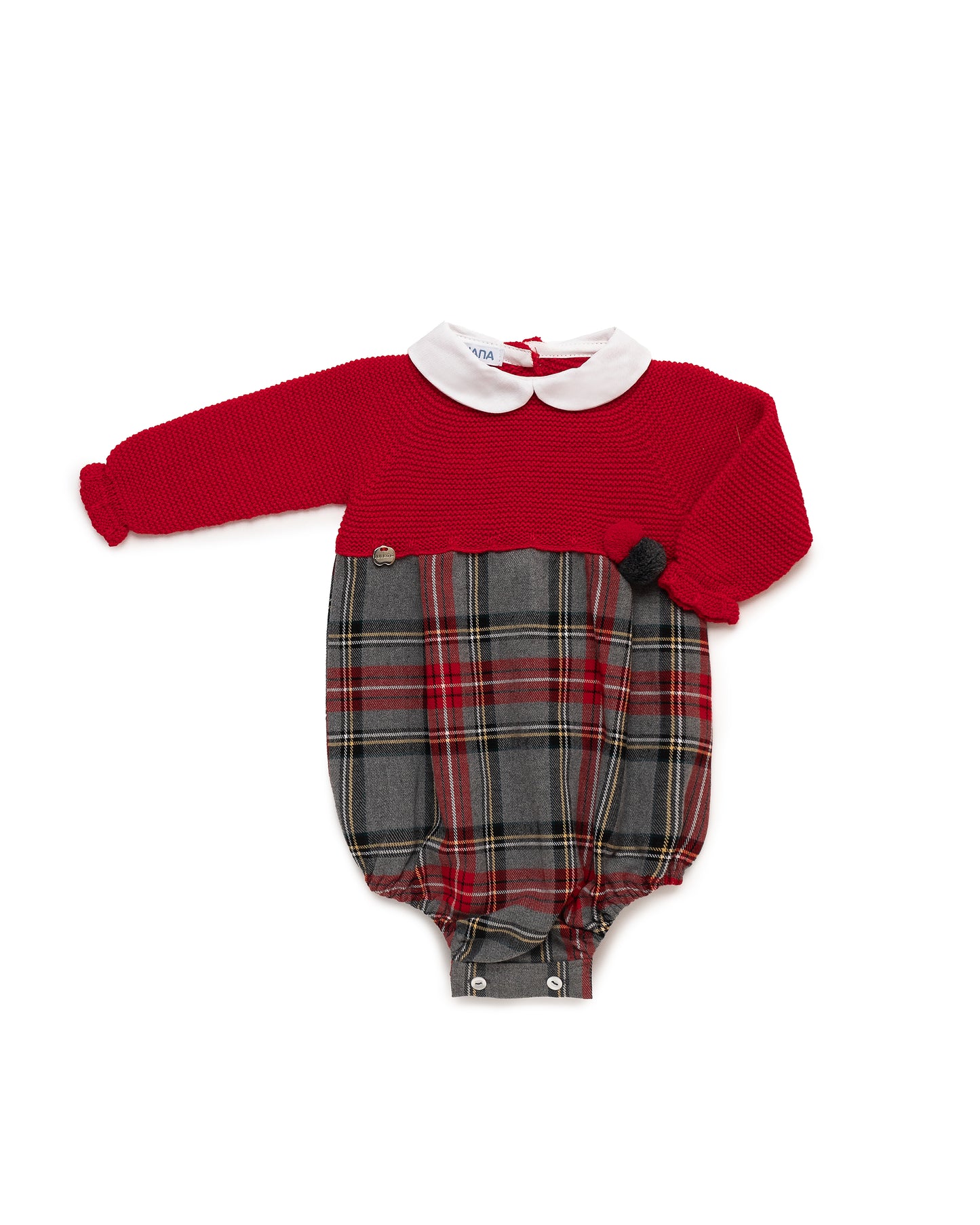 Pelele Navidad Cuadros Rojo 25631 - Colección Melodia de Juliana