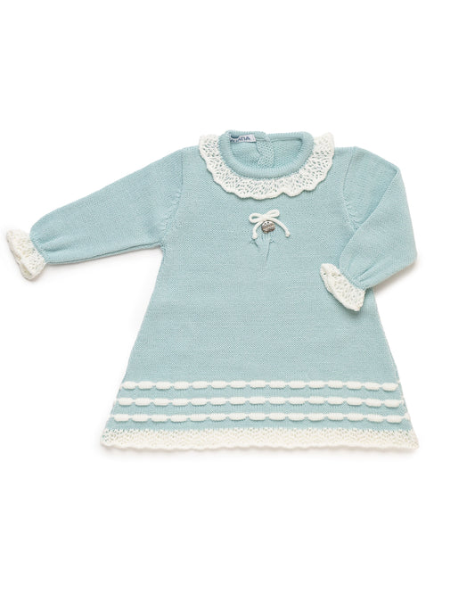 Vestido Punto Verdeagua 25669 - Colección Silencio de Juliana