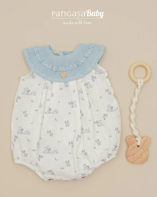 Pelele conejos moceta celeste 2601333 - Pangasa Baby