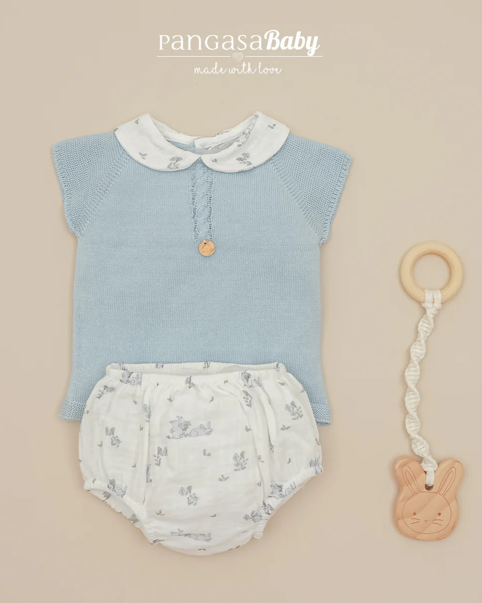 Conjunto Conejos Celeste Bebe 2631330 - Pangasa Baby