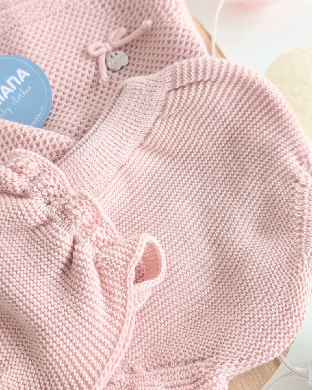 Conjunto Braga Punto Recogidas Rosa Palo - Colección Piano de Juliana