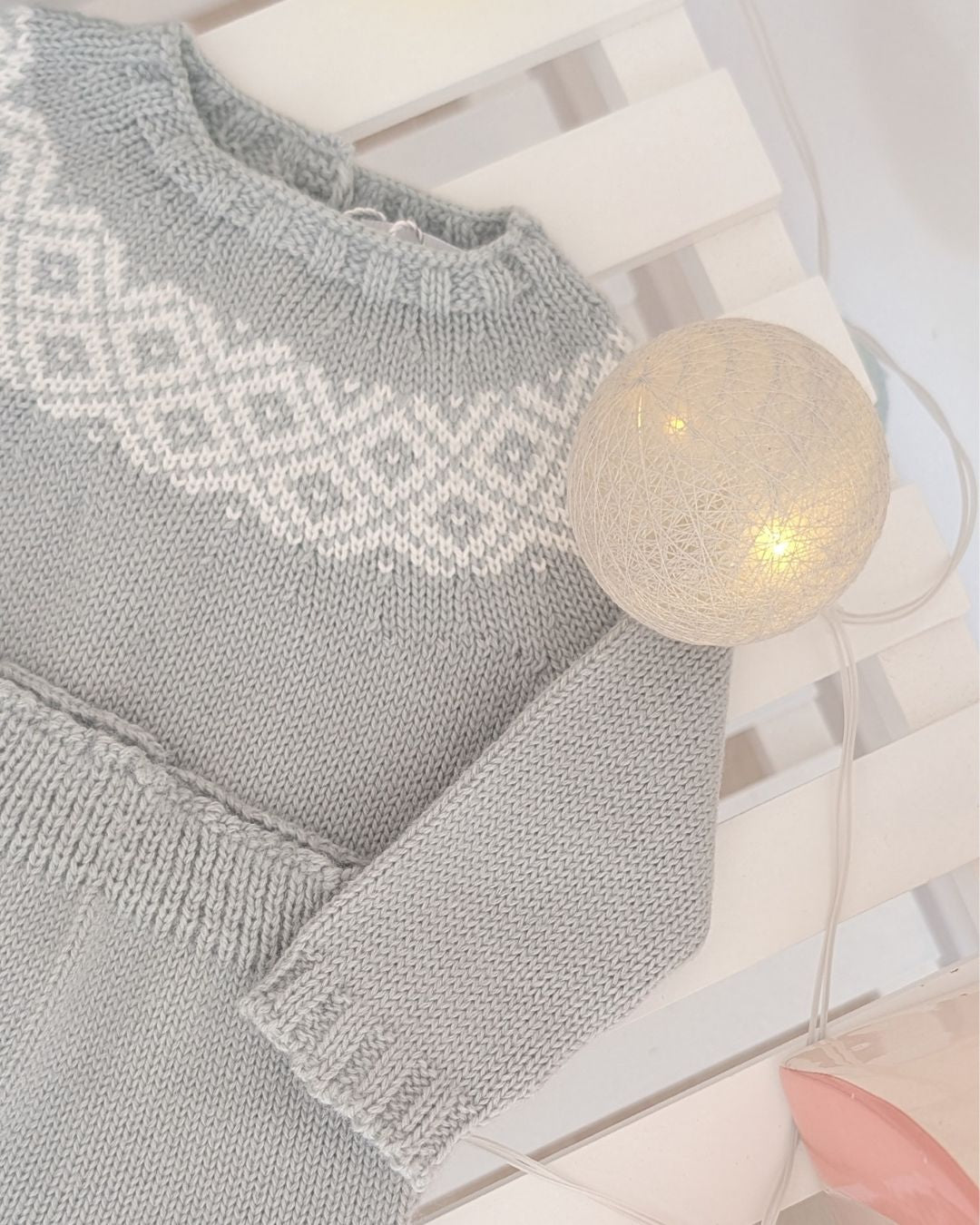 Conjunto Punto Con Gorro Verde Seda- Micolino