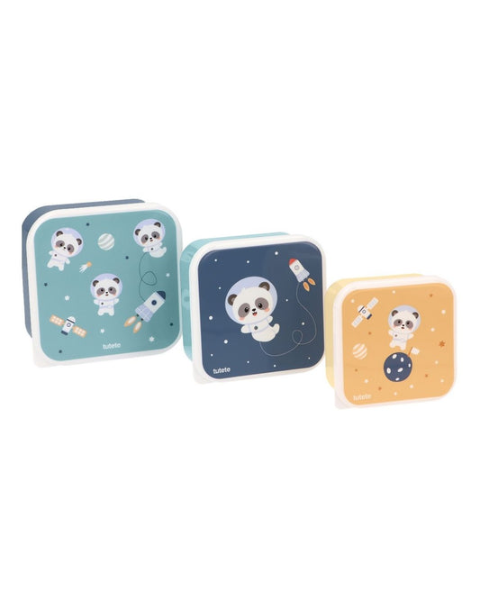 3 Cajas Almuerzo Pandas In Space 🐼🚀- Tutete