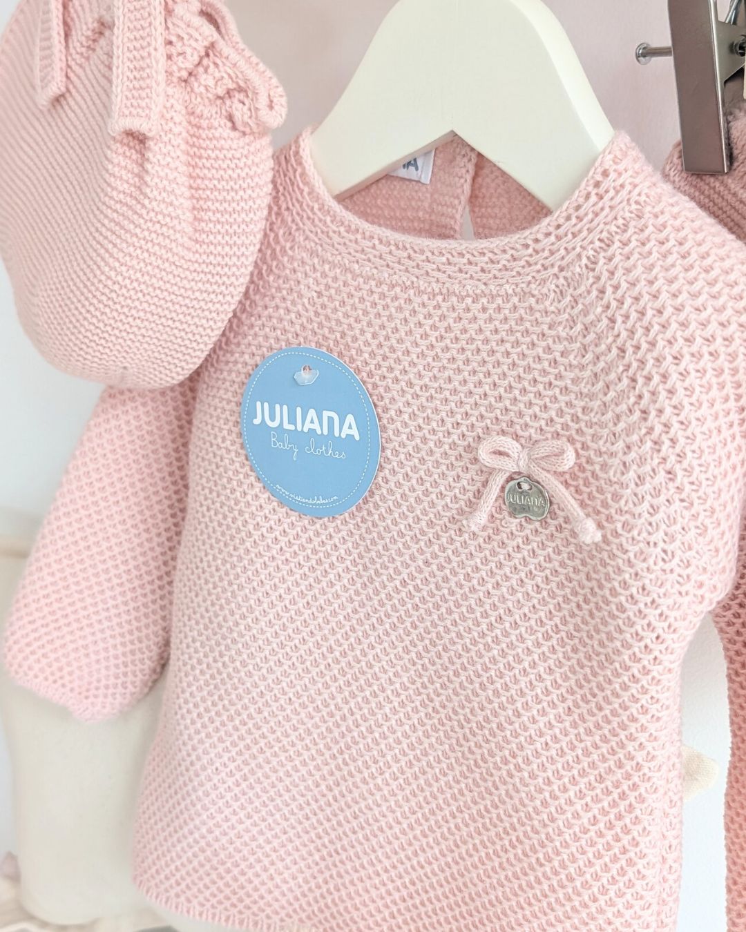 Conjunto Braga Punto Recogidas Rosa Palo - Colección Piano de Juliana