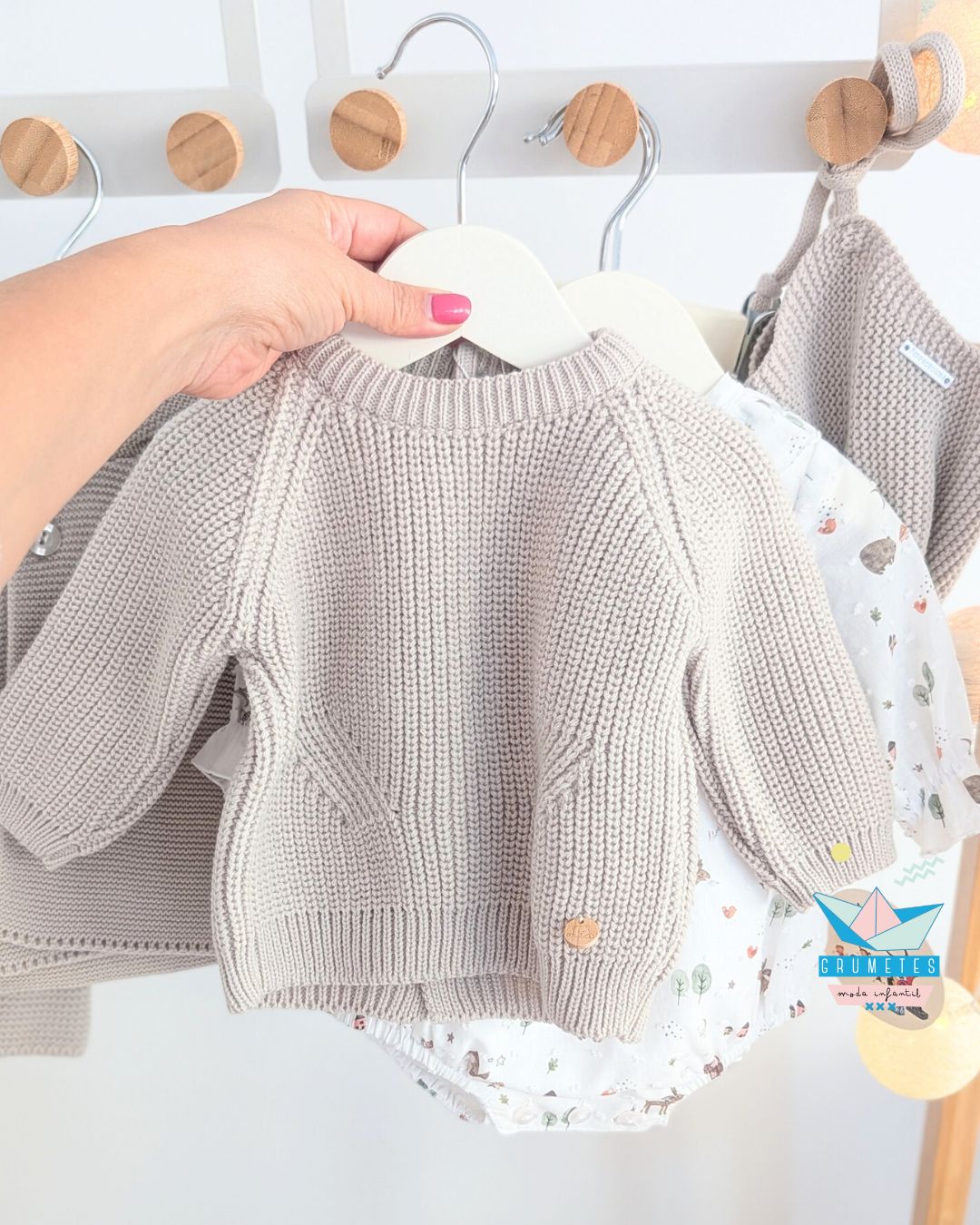 Jersey Punto Perlado Camel 🧶 Pearl Knit - Pangasa Baby