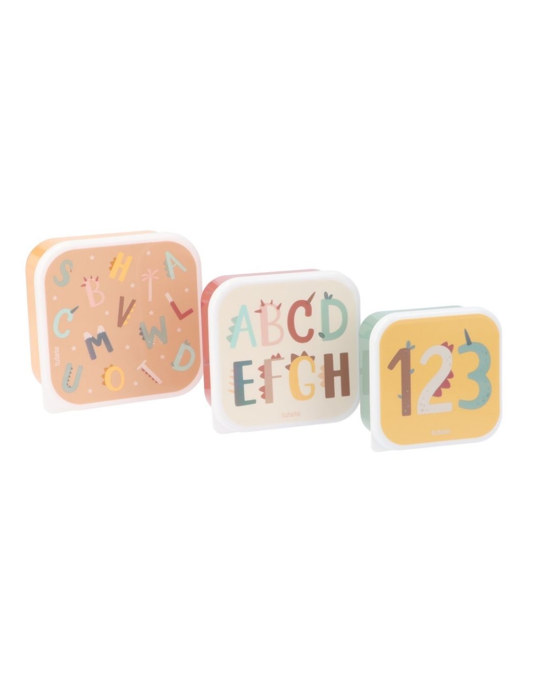 3 Cajas Almuerzo Funny Letters - Tutete