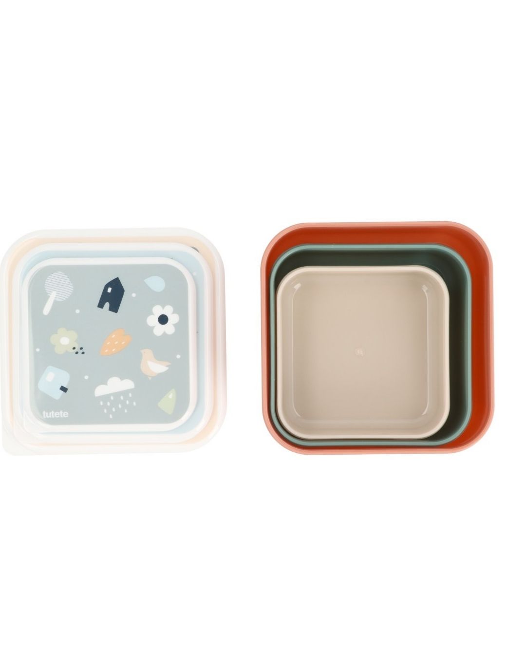 3 Cajas Almuerzo Geometric Nature - Tutete