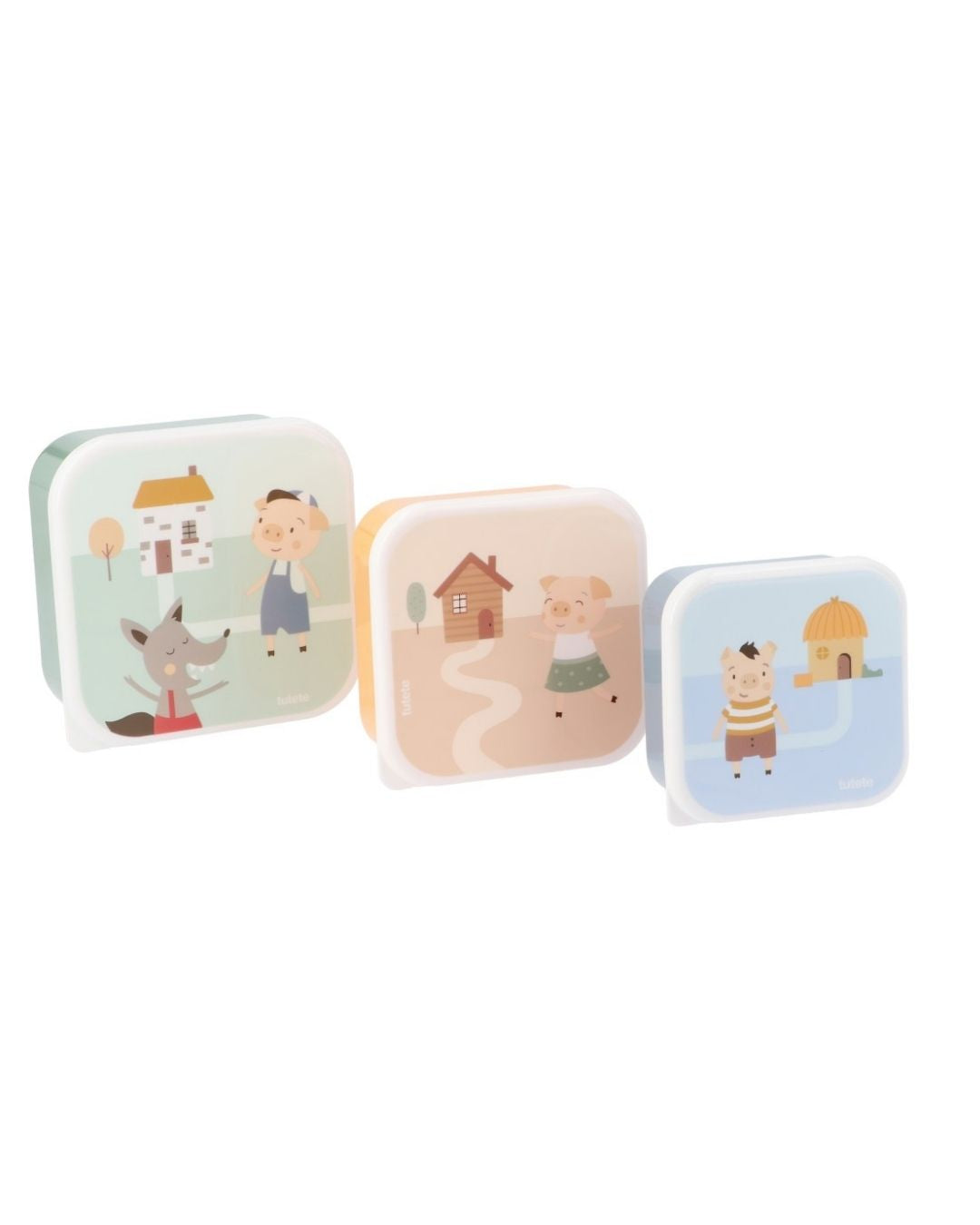 3 Cajas Almuerzo The Three Little Pigs 🐷 Los tres Cerditos - Tutete