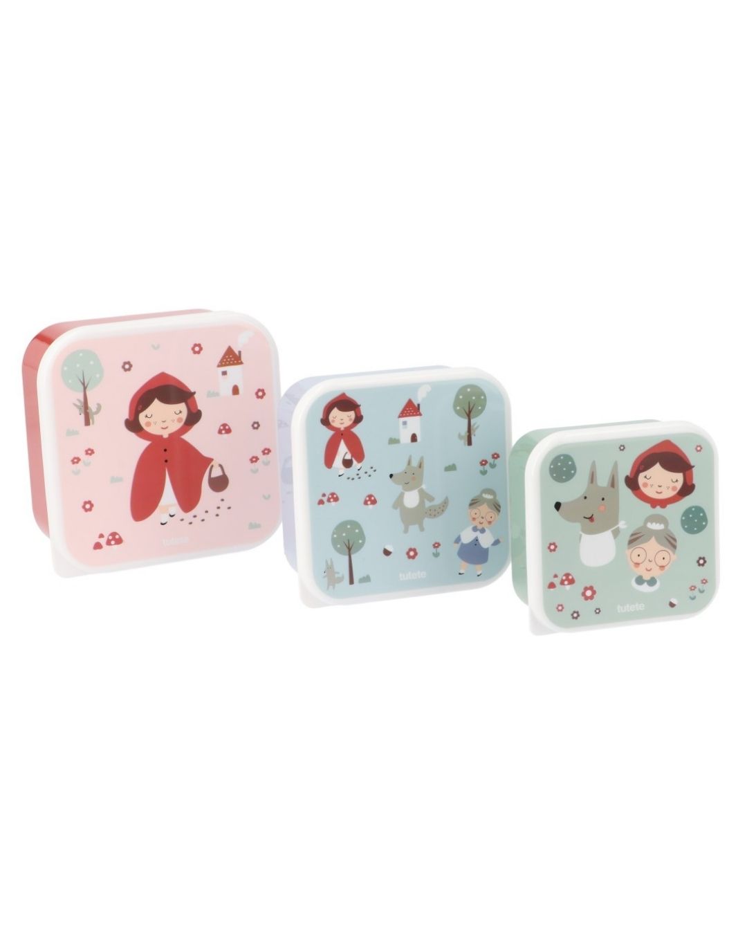3 Cajas Almuerzo Little Red ❤ Caperucita Roja - Tutete