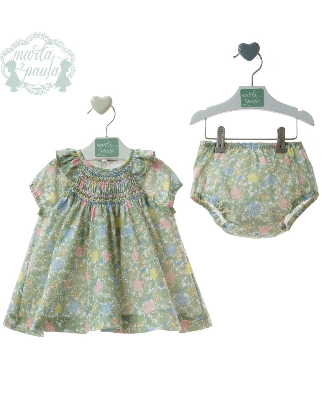 Vestido Bebe con braguita Familia WABI-SABI 0332MVER-26 - Marta y Paula