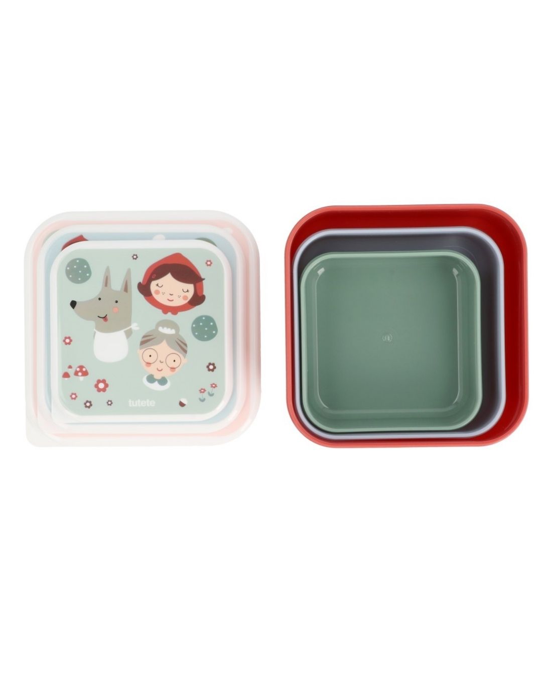 3 Cajas Almuerzo Little Red ❤ Caperucita Roja - Tutete