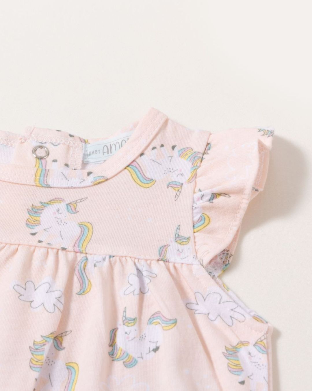 Pijama Manga Volante Unicornios