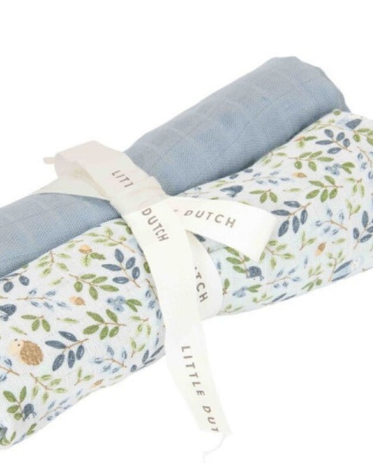 Pack 2 Muselinas 70x70 Forest Advent & Azul Den - Little Dutch