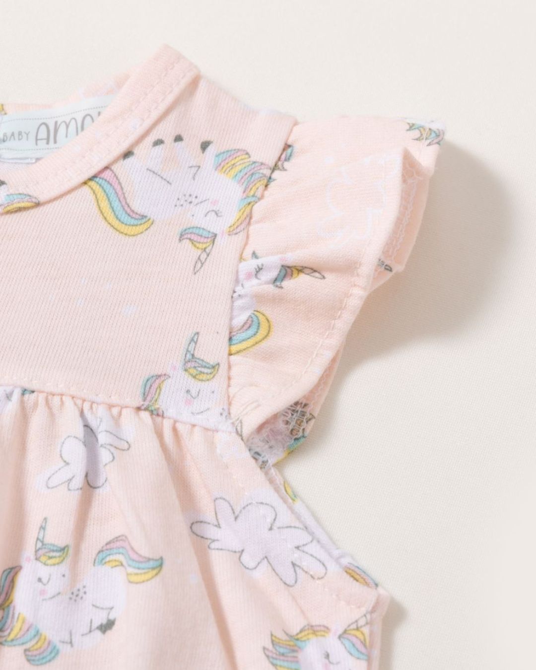 Pijama Manga Volante Unicornios