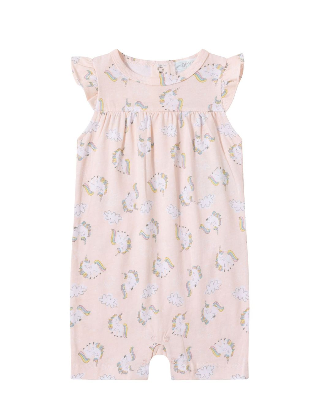 Pijama Manga Volante Unicornios