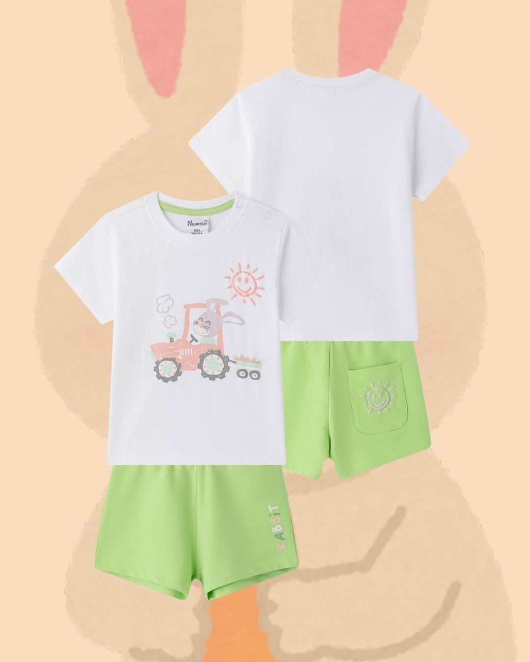 Conjunto Niño Conejito Tractor