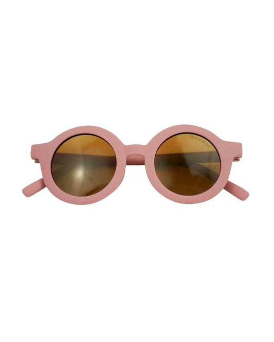 Gafas de Sol Flexibles Polarizadas New Round Mauve Rose - Grech&Co