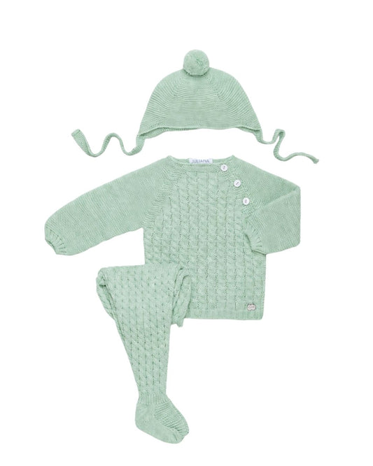 Primera Puesta Trenzas Verde Menta - Colección Cielo Juliana