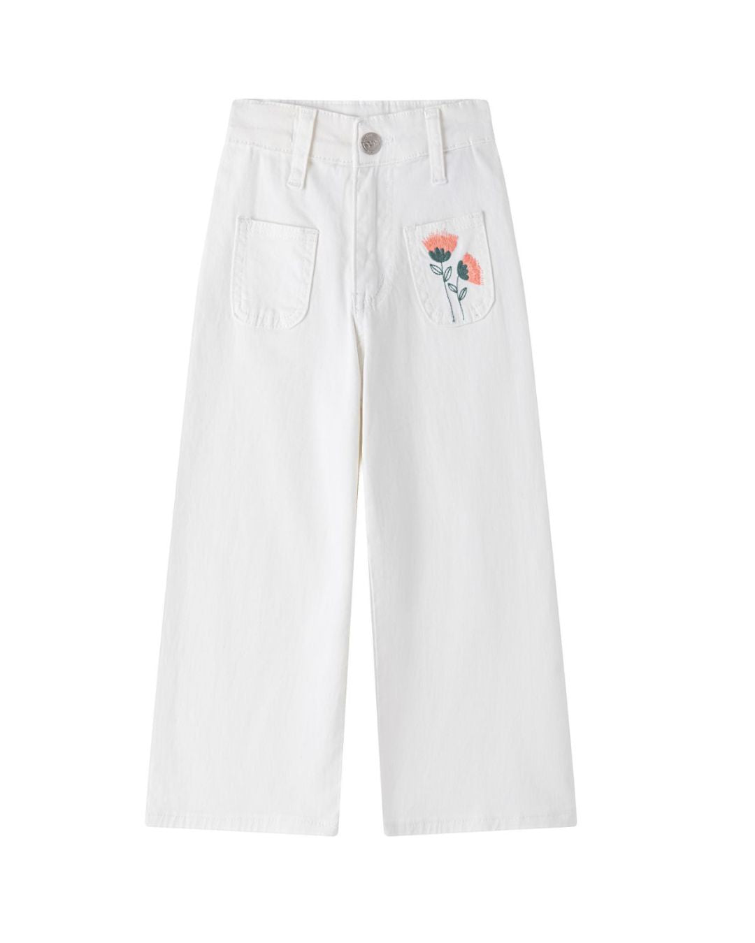 Pantalon Largo Vaquero Blanco