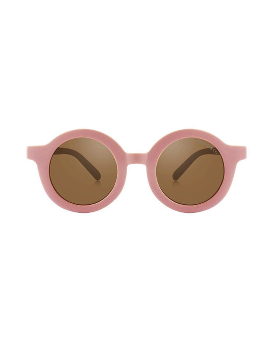 Gafas de Sol Flexibles Polarizadas New Round Blush Bloom (Rosa) - Grech&Co