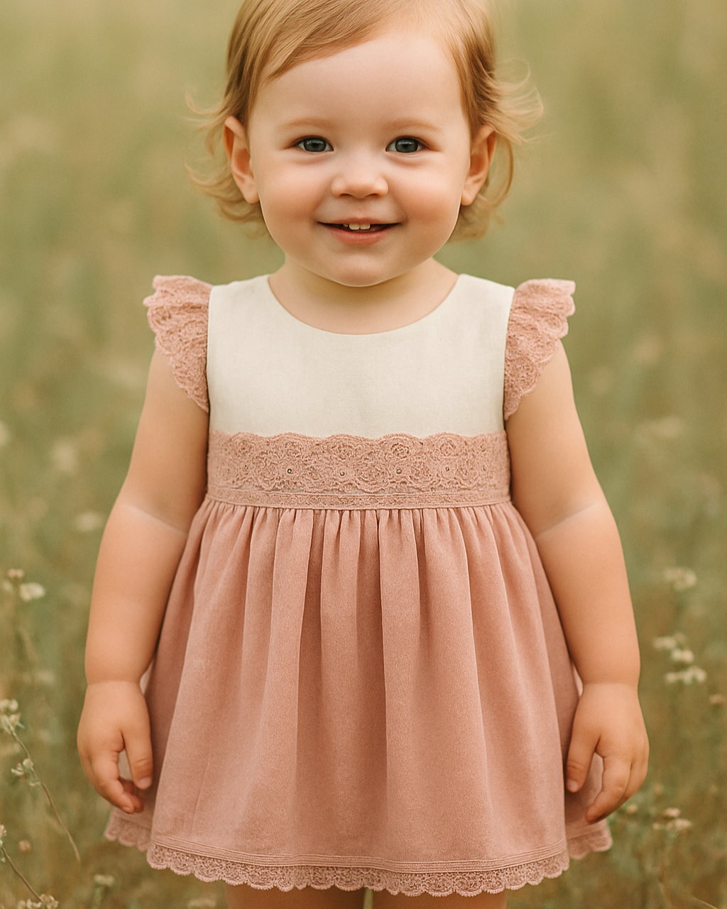 Vestido Bebé Niña Con Braguita Encaje Maquillaje