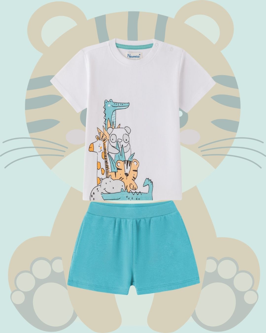 Conjunto Niño Animales Turquesa