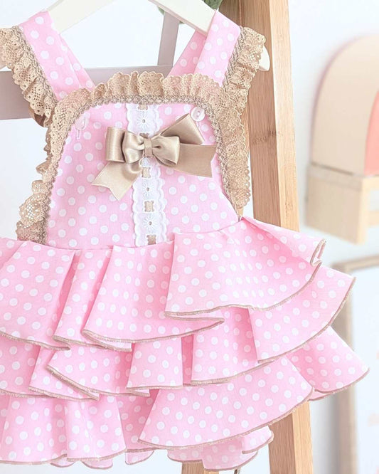 Ranita Flamenca Niña Volantes Rosa