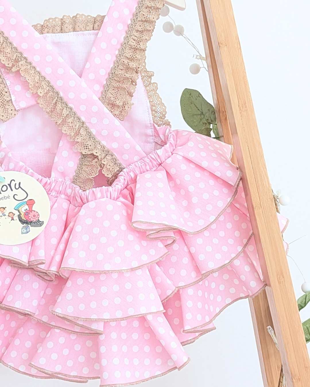 Ranita Flamenca Niña Volantes Rosa