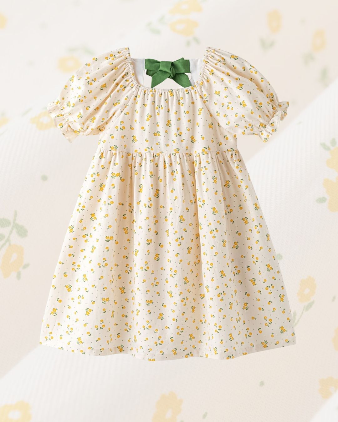 Vestido Niña Florecitas Amarillas