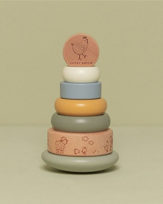 Anillos Balanceables Apilables Pequeña Granja - Little Dutch