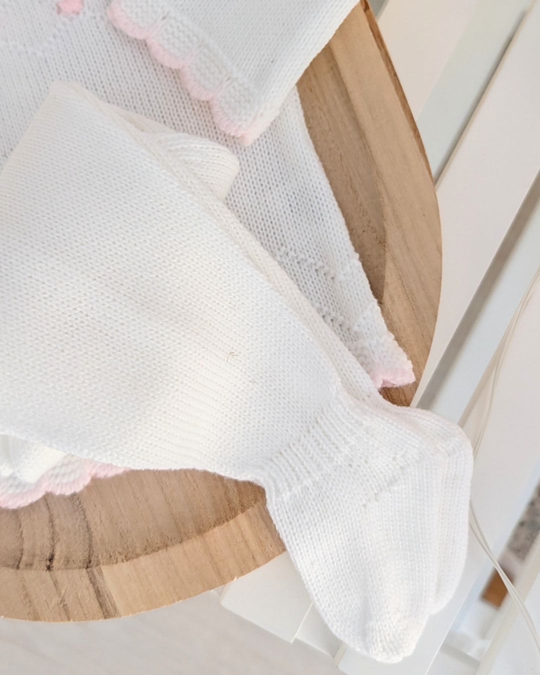 Conjunto Polaina Bodoques Rosa y Blanco 27157