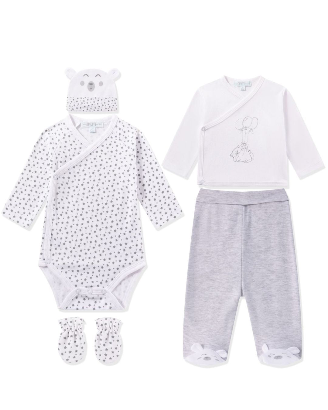 Set de Regalo 6p Osito Gris