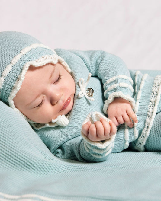 Conjunto Polaina Lorzas Verdeagua - Colección Silencio de Juliana