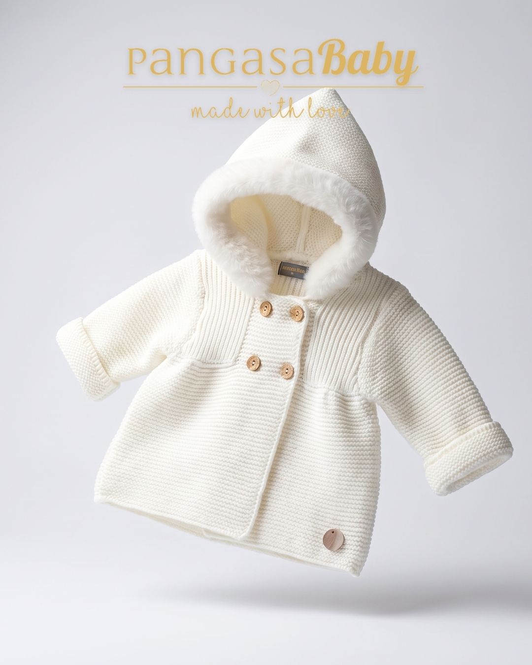 Abrigo Pelo Cosido Marfil - Basic Collection Pangasa Baby