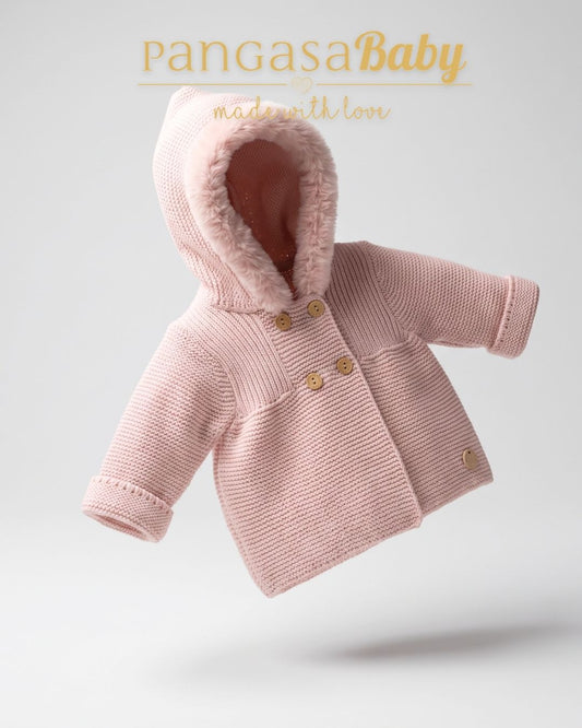 Abrigo Pelo Cosido Rosa Empolvado - Basic Collection Pangasa Baby