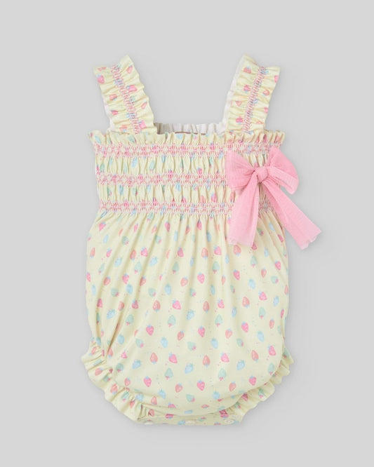 Bañador bebé FRESAS Nido de Abeja Niña  - Paz Rodriguez