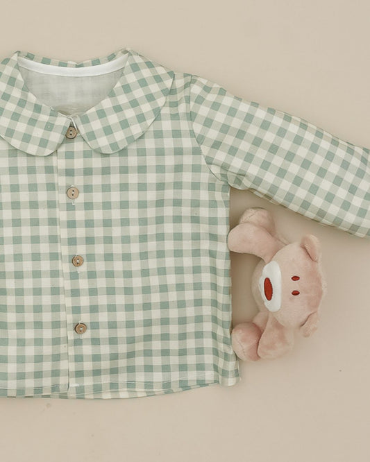 Blusa Cuadros Verde Mint - Pangasa Baby