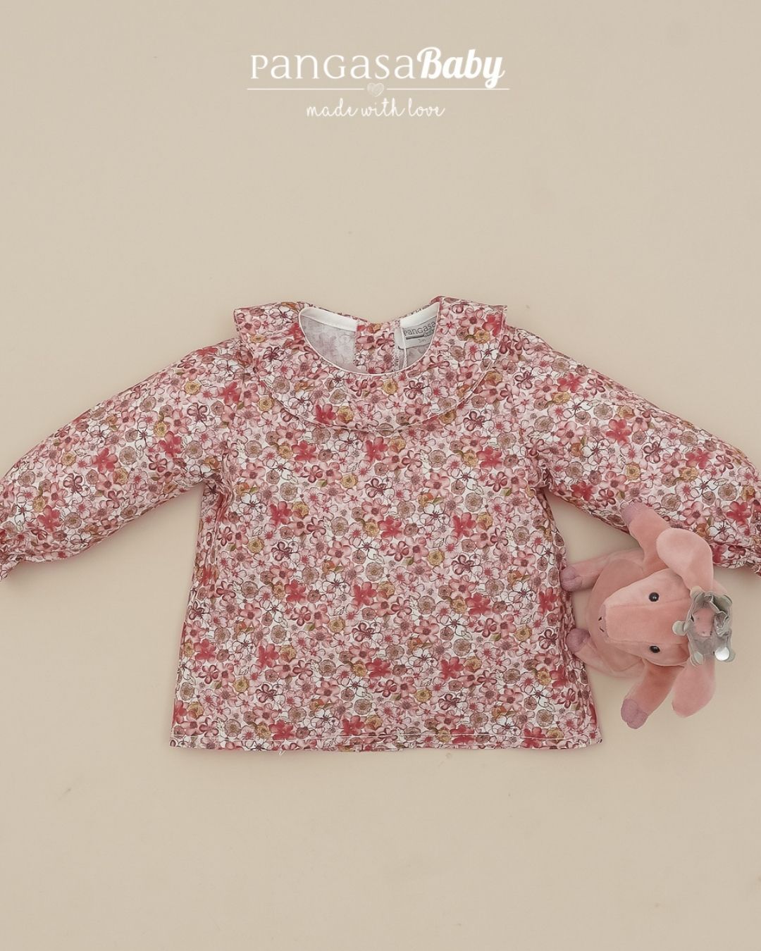 Blusa Flores Granate Cereza 💖 Rouge Couture - Pangasa Baby