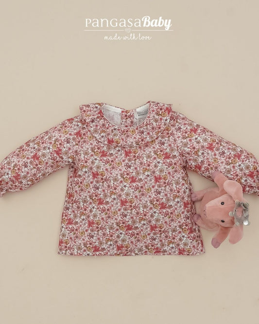 Blusa Flores Granate Cereza 💖 Rouge Couture - Pangasa Baby