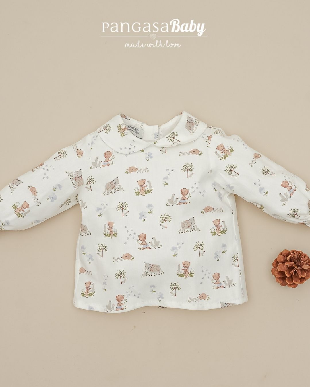 Blusa Teddy Celeste Empolvado 🧸 Ositos Tiny Bear - Pangasa Baby