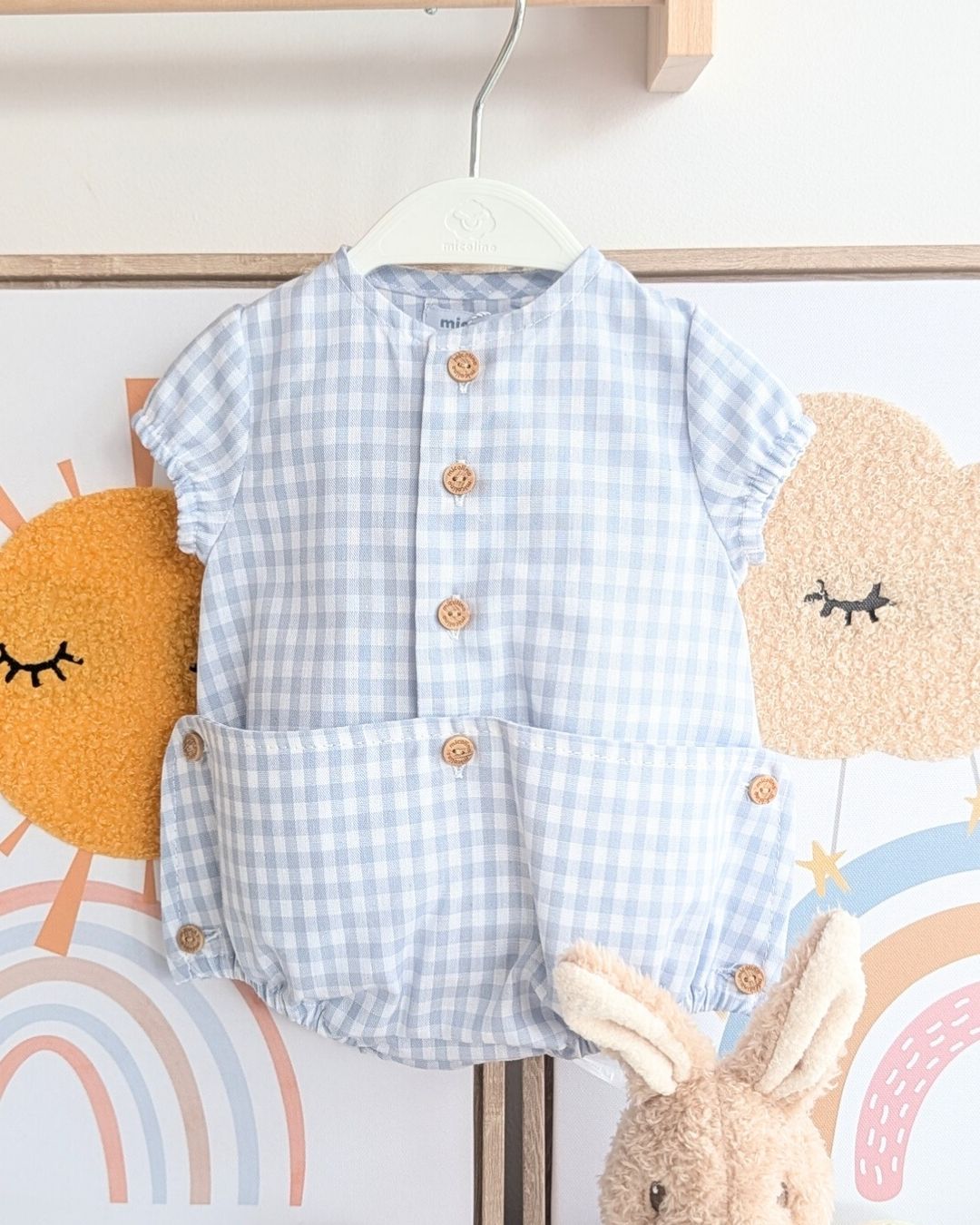 Body Abierto Entero Familia VICHY Celeste ART.4634 - Micolino