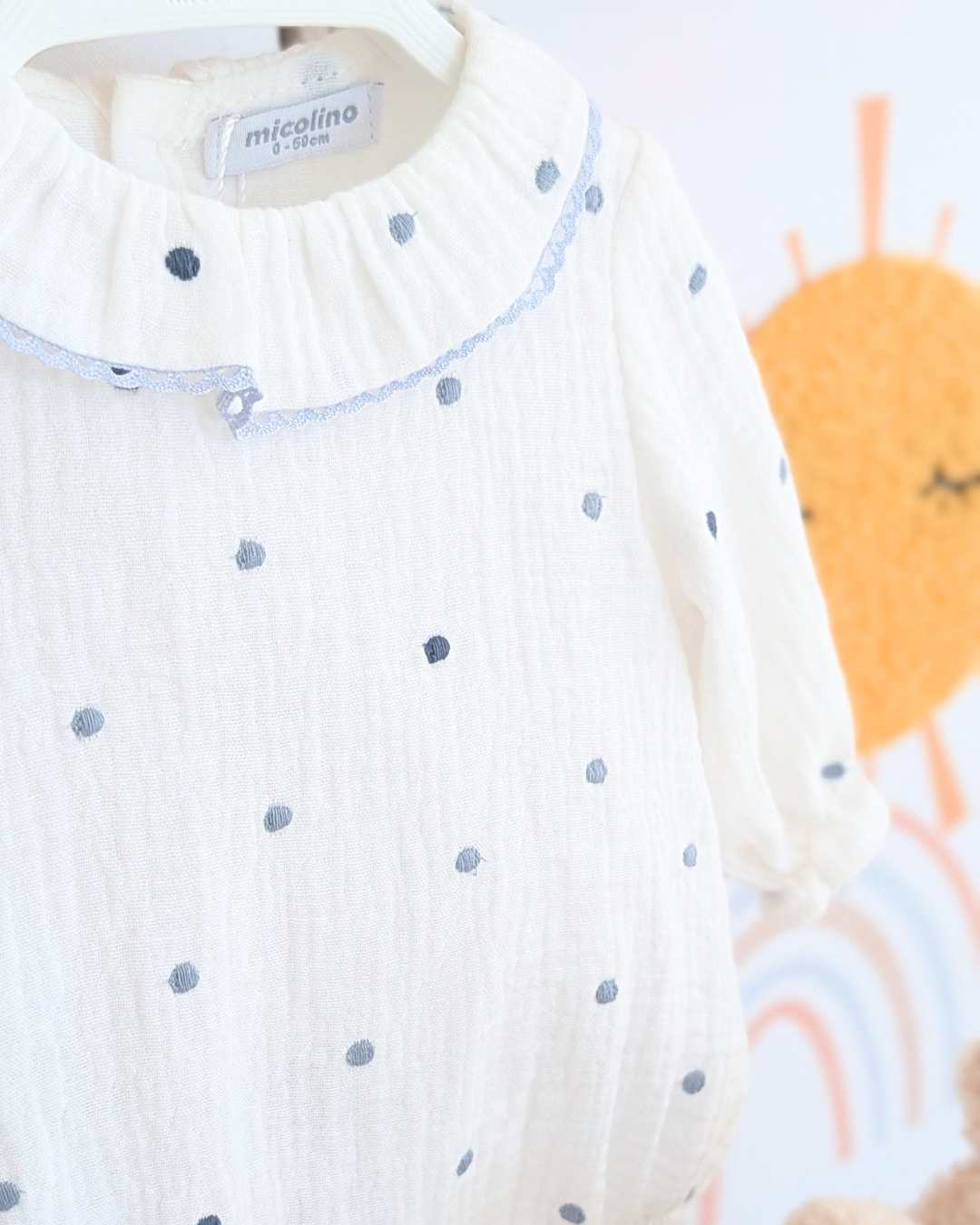 Body Bebé Celeste Empolvado Familia Mila Art.4809 - Micolino