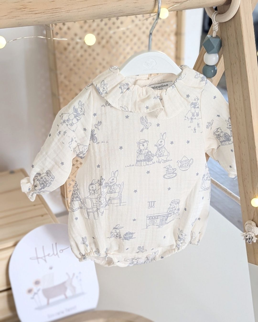 Body Bebé Familia Paola Celeste Cielo - Micolino