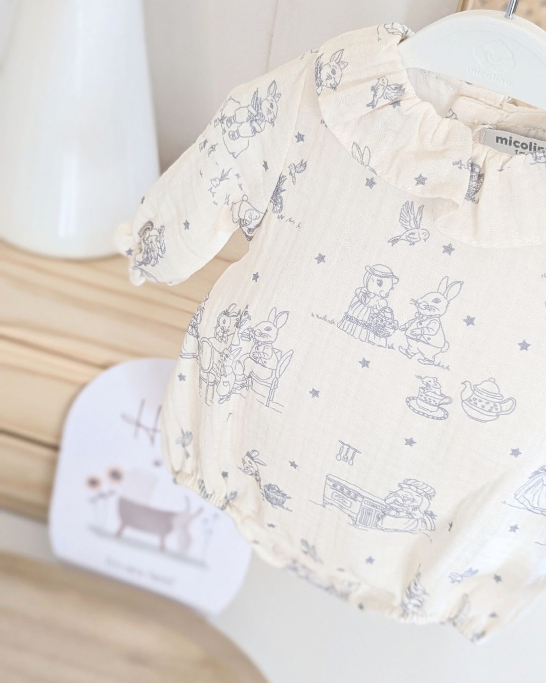 Body Bebé Familia Paola Celeste Cielo - Micolino